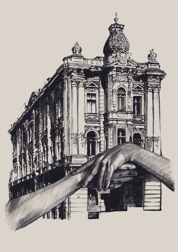 Најубавите архитектонски дела од Одеса претставени на парче хартија