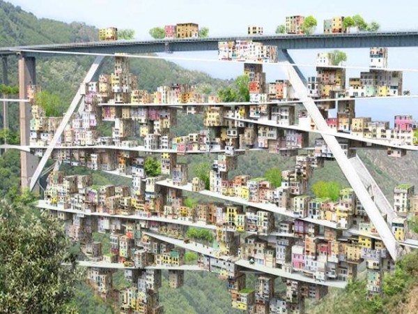 Концепт - град под мост