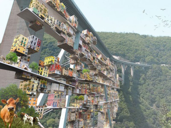 Концепт - град под мост