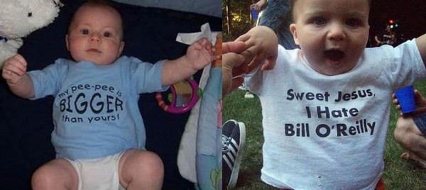 Бебиња со интересни маички