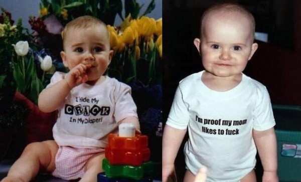 Бебиња со интересни маички