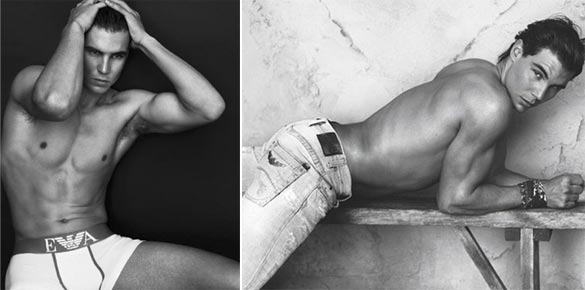 Надал се разголе за Армани