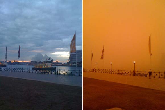 Сиднеј во време на песочна бура