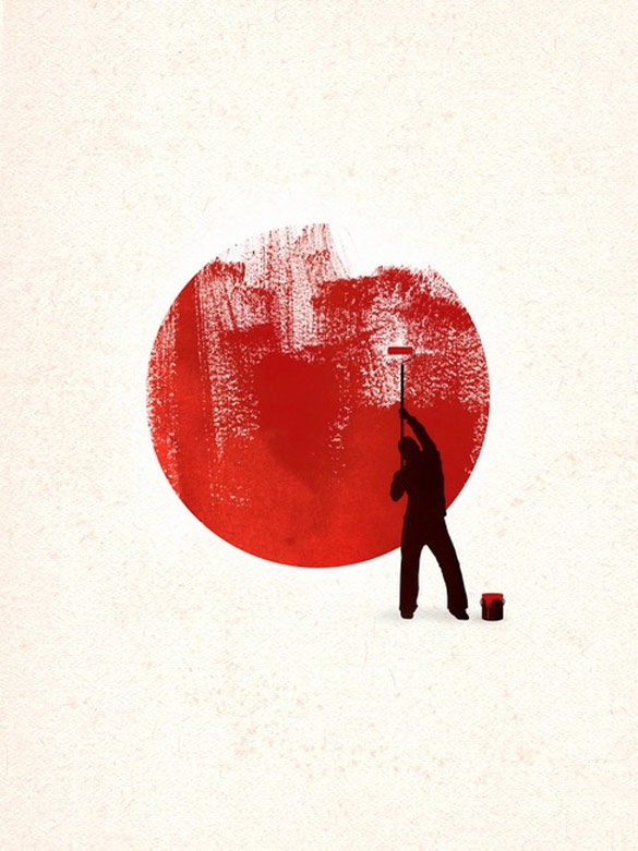 Уште еден креативен постер за помош на Јапонија