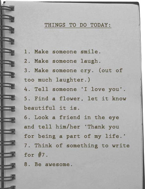 Нешта кои треба да ги направите денес!