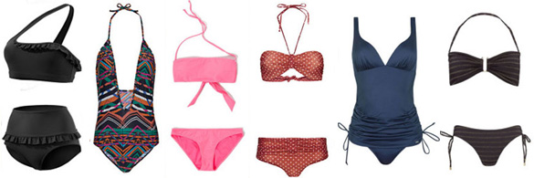 Костим за капење според обликот на телото