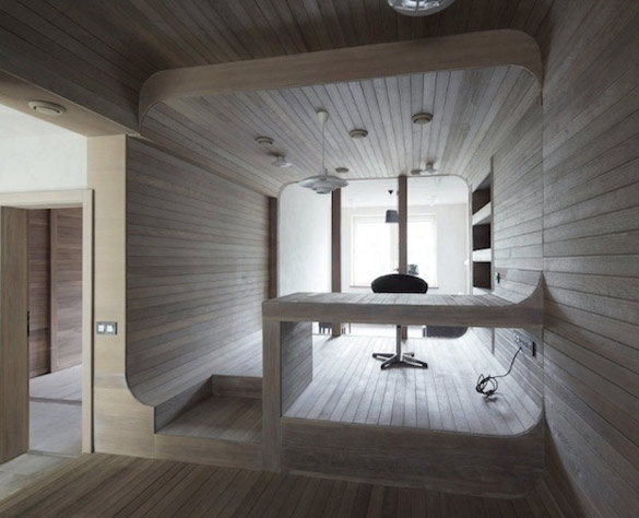 Апартман од дабово дрво во Москва