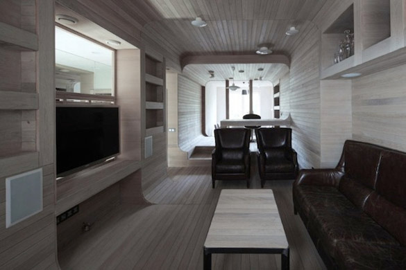 Апартман од дабово дрво во Москва