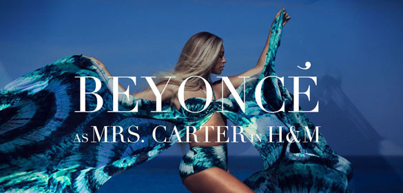 Beyonce as Mrs. Carter in H&M