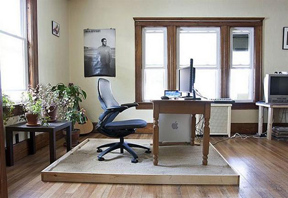 Домашна канцеларија со песочна плажа