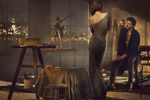 Прекрасни црни тоалети со потписот на Дона Каран, есен-зима 2013/14 (4)