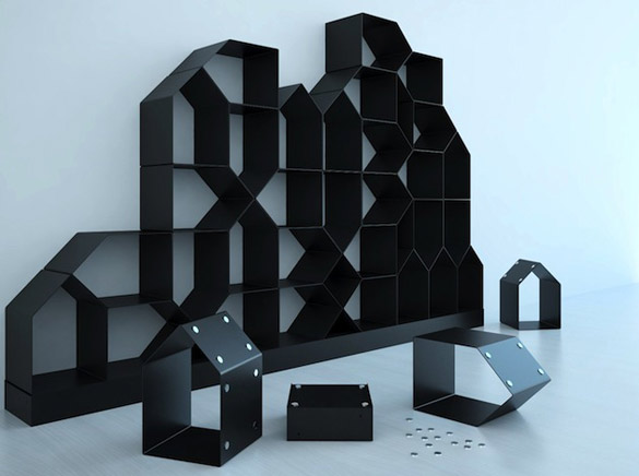 Полици за книги од магнетни елементи